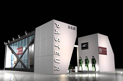 108平米展臺設(shè)計制作：二面開口/前衛(wèi)/木質(zhì)結(jié)構(gòu)/白色，為服裝展展商而作（免費使用）