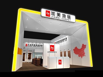 140平米展臺設計制作：二面開口/現(xiàn)代/木質(zhì)結(jié)構/白色，為紡織展展商而作（免費使用）