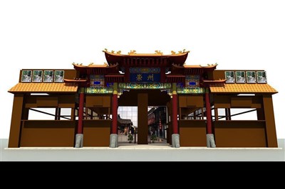 100平米展臺設(shè)計制作：二面開口/中式/木質(zhì)結(jié)構(gòu)/咖啡色，為農(nóng)交會展商而作（免費使用）