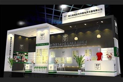30平米展臺設(shè)計(jì)制作：二面開口/現(xiàn)代/木質(zhì)結(jié)構(gòu)/白色，為樂器展展商而作（免費(fèi)使用）
