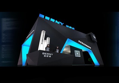 96平米展臺設(shè)計(jì)制作：一面開口/前衛(wèi)/木質(zhì)結(jié)構(gòu)/黑色，為鐘表展展商而作（免費(fèi)使用）