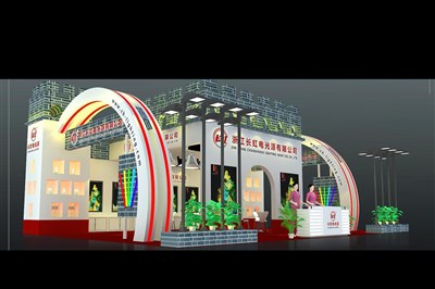 108平米展臺設(shè)計制作：三面開口/前衛(wèi)/木質(zhì)結(jié)構(gòu)/米色，為照明展展商而作（免費(fèi)使用）