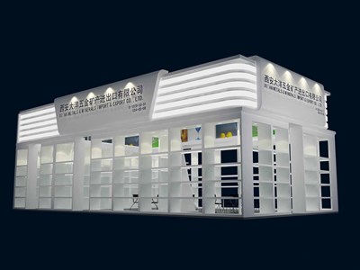 72平米展臺設(shè)計制作：二面開口/現(xiàn)代/木質(zhì)結(jié)構(gòu)/白色，為玩具展展商而作（免費使用）