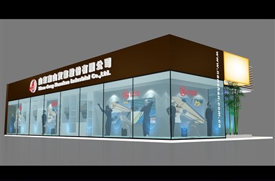 171平米展臺設(shè)計(jì)制作：二面開口/現(xiàn)代/木質(zhì)結(jié)構(gòu)/咖啡色，為服裝展展商而作（免費(fèi)使用）