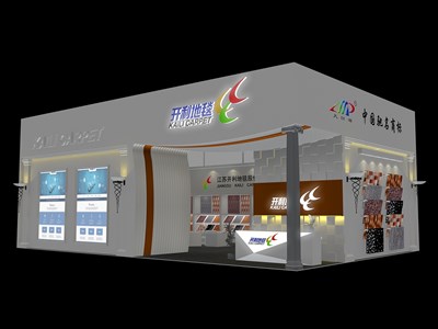 150平米展臺設計制作：一面開口/現(xiàn)代/木質(zhì)結(jié)構/白色，為紡織展展商而作（免費使用）