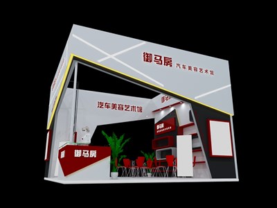 36平米展臺設計制作：四面開口/前衛(wèi)/木質(zhì)結(jié)構(gòu)/白色，為汽車展展商而作（免費使用）