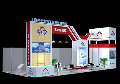 72平米展臺設計制作：二面開口/現(xiàn)代/木質(zhì)結(jié)構(gòu)/白色，為機械展展商而作（免費使用）