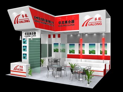 36平米展臺設(shè)計制作：二面開口/現(xiàn)代/木質(zhì)結(jié)構(gòu)/紅色，為汽配展展商而作（免費(fèi)使用）