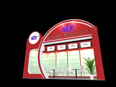 18平米展臺(tái)設(shè)計(jì)制作：一面開(kāi)口/現(xiàn)代/木質(zhì)結(jié)構(gòu)/紅色，為家電展展商而作（免費(fèi)使用）
