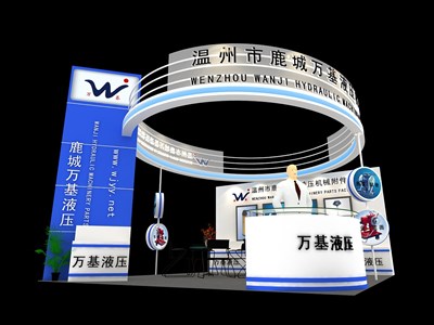 36.3平米展臺設計制作：三面開口/現(xiàn)代/木質(zhì)結(jié)構(gòu)/白色，為機械展展商而作（免費使用）