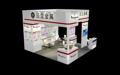 36平米展臺(tái)設(shè)計(jì)制作：三面開口/現(xiàn)代/木質(zhì)結(jié)構(gòu)/白色，為汽配展展商而作（免費(fèi)使用）
