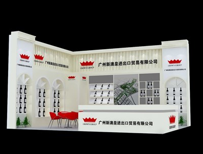 45平米展臺(tái)設(shè)計(jì)制作：二面開(kāi)口/歐式/木質(zhì)結(jié)構(gòu)/米色，為糖酒展展商而作（免費(fèi)使用）
