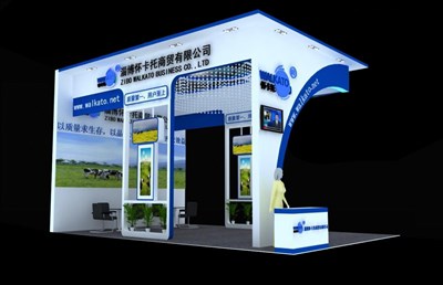 54平米展臺設(shè)計制作：三面開口/現(xiàn)代/木質(zhì)結(jié)構(gòu)/白色，為綜合展展商而作（免費使用）