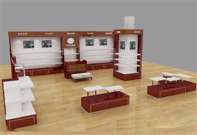 42平米展廳設(shè)計(jì)制作：現(xiàn)代/咖啡色，產(chǎn)品類展廳-迪奧克斯男鞋展廳（免費(fèi)使用）