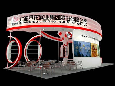 90平米展臺設(shè)計制作：三面開口/現(xiàn)代/木質(zhì)結(jié)構(gòu)/白色，為綜合展展商而作（免費使用）