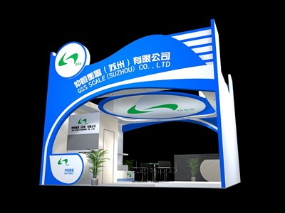 36平米展臺設(shè)計制作：二面開口/現(xiàn)代/木質(zhì)結(jié)構(gòu)/藍(lán)色，為綜合展展商而作（免費(fèi)使用）