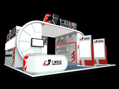 72平米展臺設(shè)計制作：二面開口/現(xiàn)代/木質(zhì)結(jié)構(gòu)/白色，為綜合展展商而作（免費使用）