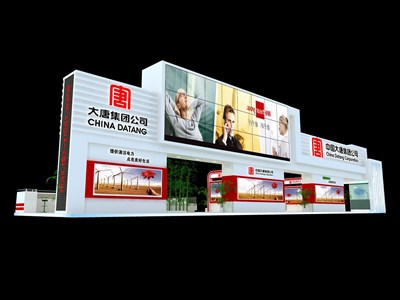 115平米展臺設(shè)計制作：四面開口/前衛(wèi)/型材結(jié)構(gòu)/白色，為房產(chǎn)展展商而作（免費使用）