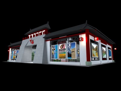 156平米展臺(tái)設(shè)計(jì)制作：三面開(kāi)口/中式/木質(zhì)結(jié)構(gòu)/灰色，為旅游展展商而作（免費(fèi)使用）