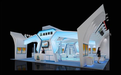117平米展臺設計制作：三面開口/現(xiàn)代/木質(zhì)結構/白色，為建材展展商而作（免費使用）