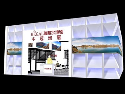 130平米展臺設(shè)計制作：二面開口/現(xiàn)代/木質(zhì)結(jié)構(gòu)/白色，為綜合展展商而作（免費(fèi)使用）