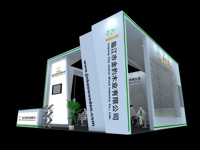 64平米展臺(tái)設(shè)計(jì)制作：三面開口/現(xiàn)代/木質(zhì)結(jié)構(gòu)/白色，為建材展展商而作（免費(fèi)使用）
