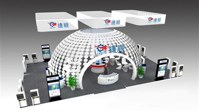 135平米展臺設(shè)計制作：四面開口/前衛(wèi)/木質(zhì)結(jié)構(gòu)/白色，為綜合展展商而作（免費使用）
