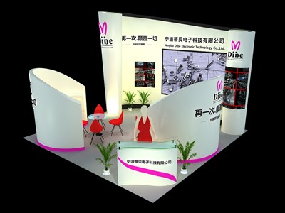 36平米展臺(tái)設(shè)計(jì)制作：三面開(kāi)口/現(xiàn)代/木質(zhì)結(jié)構(gòu)/米色，為綜合展展商而作（免費(fèi)使用）