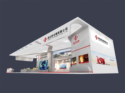 225平米展臺設計制作：二面開口/現(xiàn)代/木質(zhì)結(jié)構(gòu)/白色，為建材展展商而作（免費使用）
