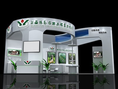 54平米展臺設(shè)計制作：三面開口/現(xiàn)代/木質(zhì)結(jié)構(gòu)/白色，為綜合展展商而作（免費使用）