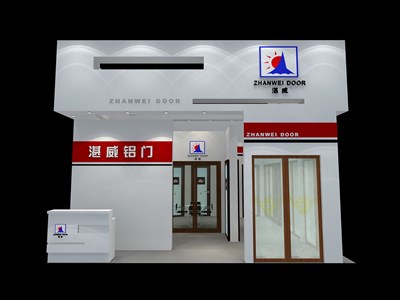 36平米展臺設(shè)計制作：一面開口/現(xiàn)代/木質(zhì)結(jié)構(gòu)/白色，為建材展展商而作（免費(fèi)使用）