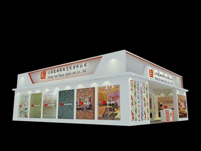 175平米展臺設計制作：二面開口/現(xiàn)代/木質(zhì)結(jié)構(gòu)/白色，為建材展展商而作（免費使用）