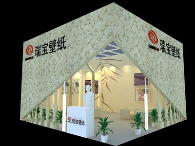 36平米展臺設(shè)計制作：二面開口/現(xiàn)代/木質(zhì)結(jié)構(gòu)/白色，為建材展展商而作（免費(fèi)使用）