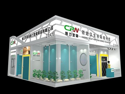 81平米展臺設計制作：二面開口/現(xiàn)代/木質(zhì)結(jié)構(gòu)/灰色，為建材展展商而作（免費使用）