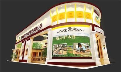 200平米展臺(tái)設(shè)計(jì)制作：三面開口/現(xiàn)代/木質(zhì)結(jié)構(gòu)/咖啡色，為建材展展商而作（免費(fèi)使用）