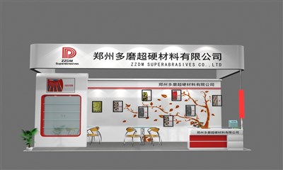 18平米展臺設計制作：三面開口/現(xiàn)代/木質結構/白色，為能源展展商而作（免費使用）