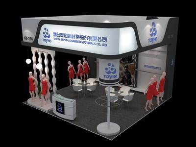 36平米展臺設(shè)計制作：三面開口/現(xiàn)代/木質(zhì)結(jié)構(gòu)/白色，為服裝展展商而作（免費使用）
