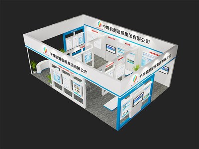 96平米展臺設(shè)計制作：三面開口/現(xiàn)代/木質(zhì)結(jié)構(gòu)/白色，為能源展展商而作（免費使用）