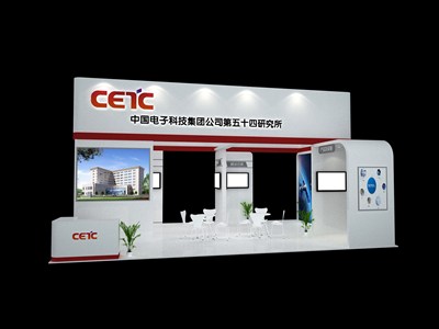 54平米展臺設計制作：四面開口/前衛(wèi)/木質結構/白色，為電子展展商而作（免費使用）